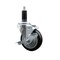 Service Caster 4'' SS Black Poly Swivel 1-1/8'' Expanding Stem Caster with Brake SCC-SSEX20S414-PPUB-BLK-TLB-118 - alternate 1